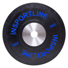 Gumirana utež inSPORTline Bumper Olympic 15 kg