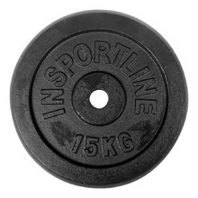 15 kg Litoželezna inSPORTline utež - kolut