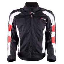 Ženska moto jakna W-TEC Zefyros TWG-130 - Černo-bílo-červená