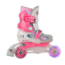 Otroški rolerji WORKER TriGo Skate LED - s svetlečimi kolesi - roza