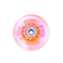Svetleče kolo za rolerje 64*24mm z ABEC 5 ležaji - oranžna