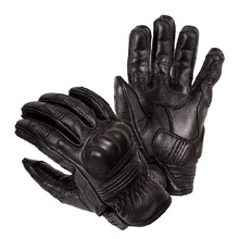 Usnjene moto rokavice W-TEC Trogir - črna