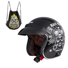 Moto čelada W-TEC V541 Black Heart - Skull, černá lesk