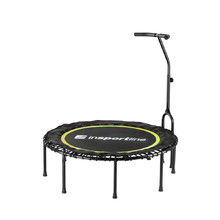 Trampolin z držalom inSPORTline Cordy 114 cm brez vzmeti - rumena