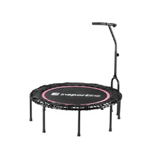Trampolin z držalom inSPORTline Cordy 114 cm brez vzmeti - roza