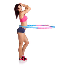 Obroč inSPORTline Weight Hula Hoop Magnetic 110 cm