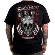 T-shirt BLACK HEART King Road - črna