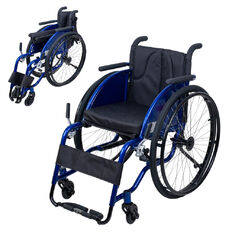 Mehanski zložljivi športni invalidski voziček inSPORTline Brenstark lightweight