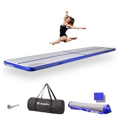 Airtrack inSPORTline Airstunt 500x100x10 cm bela