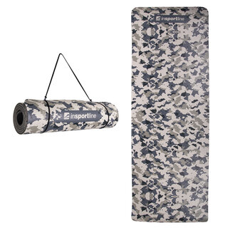 Podloga za vadbo inSPORTline Camu 173x61x0,4 cm - siva maskirna