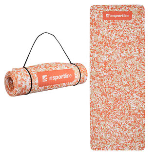 Podloga za vadbo inSPORTline Camu 173x61x0,8 cm - oranžna maskirna