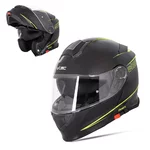 Preklopna čelada W-TEC Venero - Glossy Black-Neon Yellow