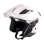 Moto čelada W-TEC Putta - bela biserna
