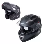 Preklopna moto čelada W-TEC Pezzon - mat črno-bronasta