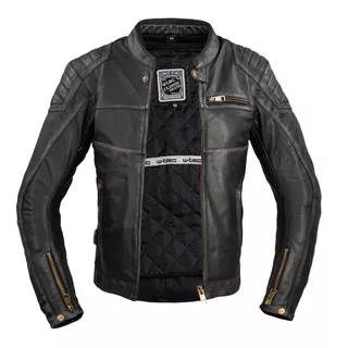 Moška usnjena moto jakna W-TEC Suit - vintage černá