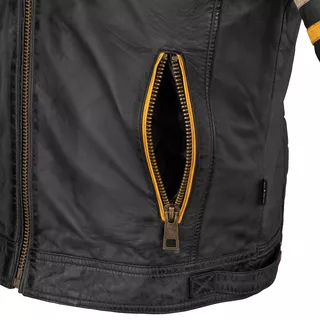 Moška usnjena moto jakna W-TEC Traction - črna