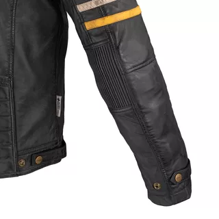 Moška usnjena moto jakna W-TEC Traction - črna