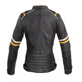 Ženska usnjena moto jakna W-TEC Traction Lady - črna