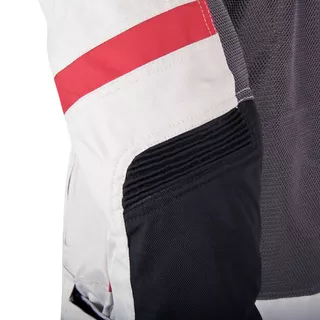 Ženska moto jakna W-TEC Lucina - šedá-krémově bílá
