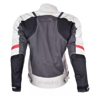 Ženska moto jakna W-TEC Lucina - šedá-krémově bílá
