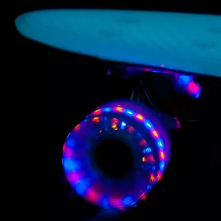 Svetleči pennyboard WORKER Lumy 22" - roza