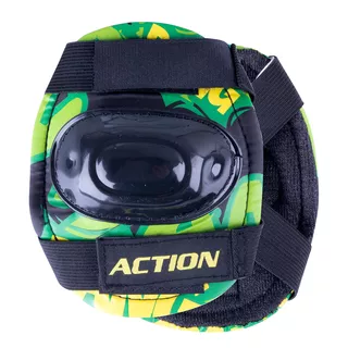 Otroški set čelada & ščitniki Action Darly Boy - zelena-črna