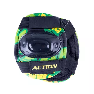 Otroški set čelada & ščitniki Action Darly Boy - zelena-črna