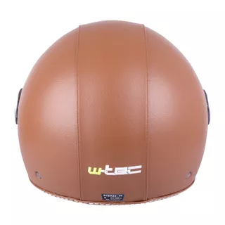 Moto čelada za skuter W-TEC FS-701B Leather Brown - rjava