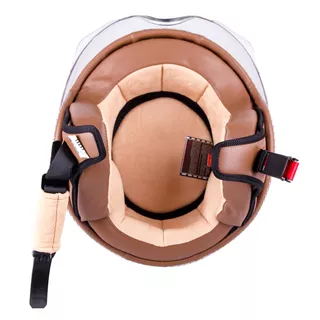 Moto čelada za skuter W-TEC FS-701B Leather Brown - rjava