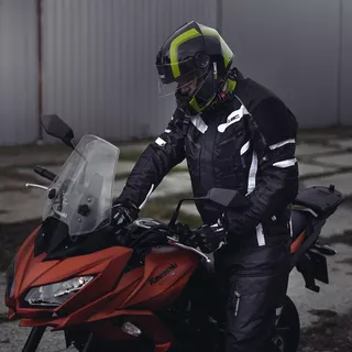 Moške moto hlače W-TEC Kaluzza GS-1614 - črna