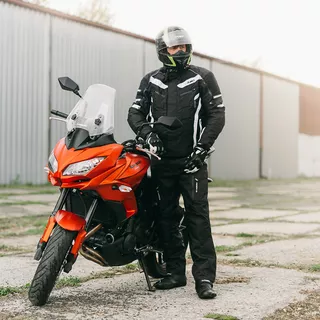 Moške moto hlače W-TEC Kaluzza GS-1614 - črna