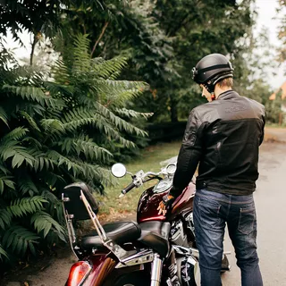 Moška moto jakna W-TEC Taggy - črna-mat