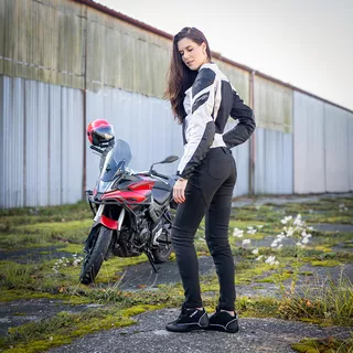 Ženske moto pajkice W-TEC Wombutta - črna