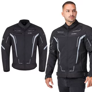 Poletna moška moto jakna W-TEC Mirelio - črna-siva