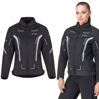 Poletna ženska moto jakna W-TEC Mirelia - črna-siva