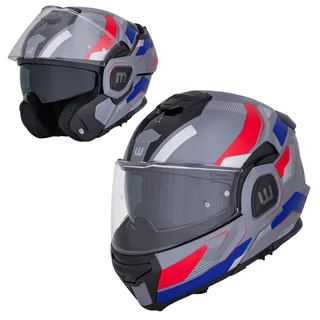Preklopna moto čelada W-TEC Zoroz P/J - Glossy Tricolor