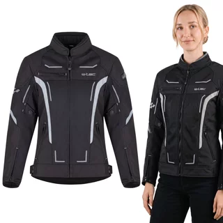 Poletna ženska moto jakna W-TEC Mirelia - črna-siva