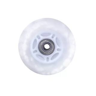 Svetleče kolo za rolerje 70*24mm z ABEC 5 ležaji - črna - bela