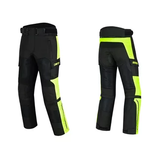 Otroške moto hlače W-TEC Pinapoco - črna-fluo