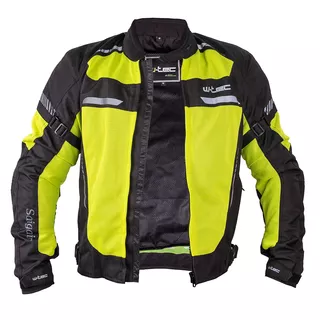 Moška poletna moto jakna W-TEC Saigair - Fluo Rumena-Siva