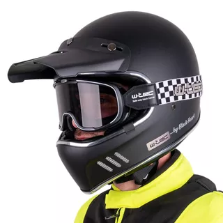 Moto čelada W-TEC Black Heart Retron - Angerwheel Black
