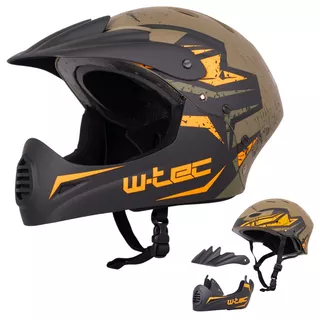 Downhill čelada W-TEC Campanero - zelena mat