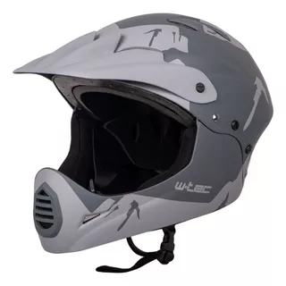 Downhill čelada W-TEC Campanero - siva mat