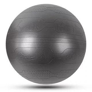 Gimnastična žoga inSPORTline Stretch Ball 75 cm - mocha mousse - črna