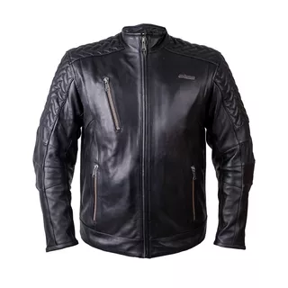 Usnjena moto jakna W-TEC Elcabron - črna