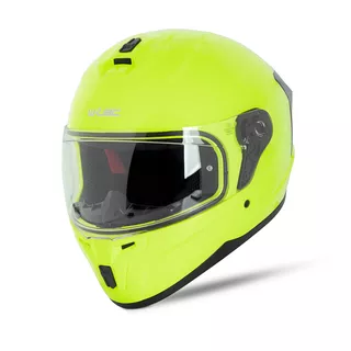Potovalna čelada W-TEC Buenaventa - fluo žlutá lesk