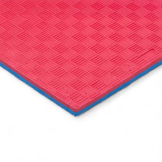 Puzzle tatami podloga inSPORTline Sazegul 100x100x2 cm - rdeče-modra, vzorec 5 črt