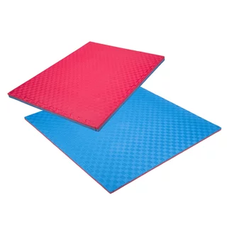 Puzzle tatami podloga inSPORTline Sazegul 100x100x2 cm - rdeče-modra, vzorec 5 črt