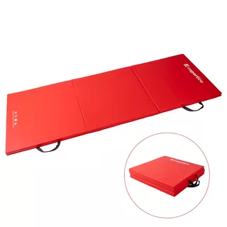 Zložljiva gimnastična blazina inSPORTline Trifold 195x90x5 cm - rdeča