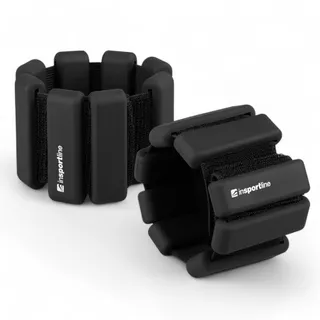 Fitnes uteži na zapestja/gležnje inSPORTline Brace - črna - črna